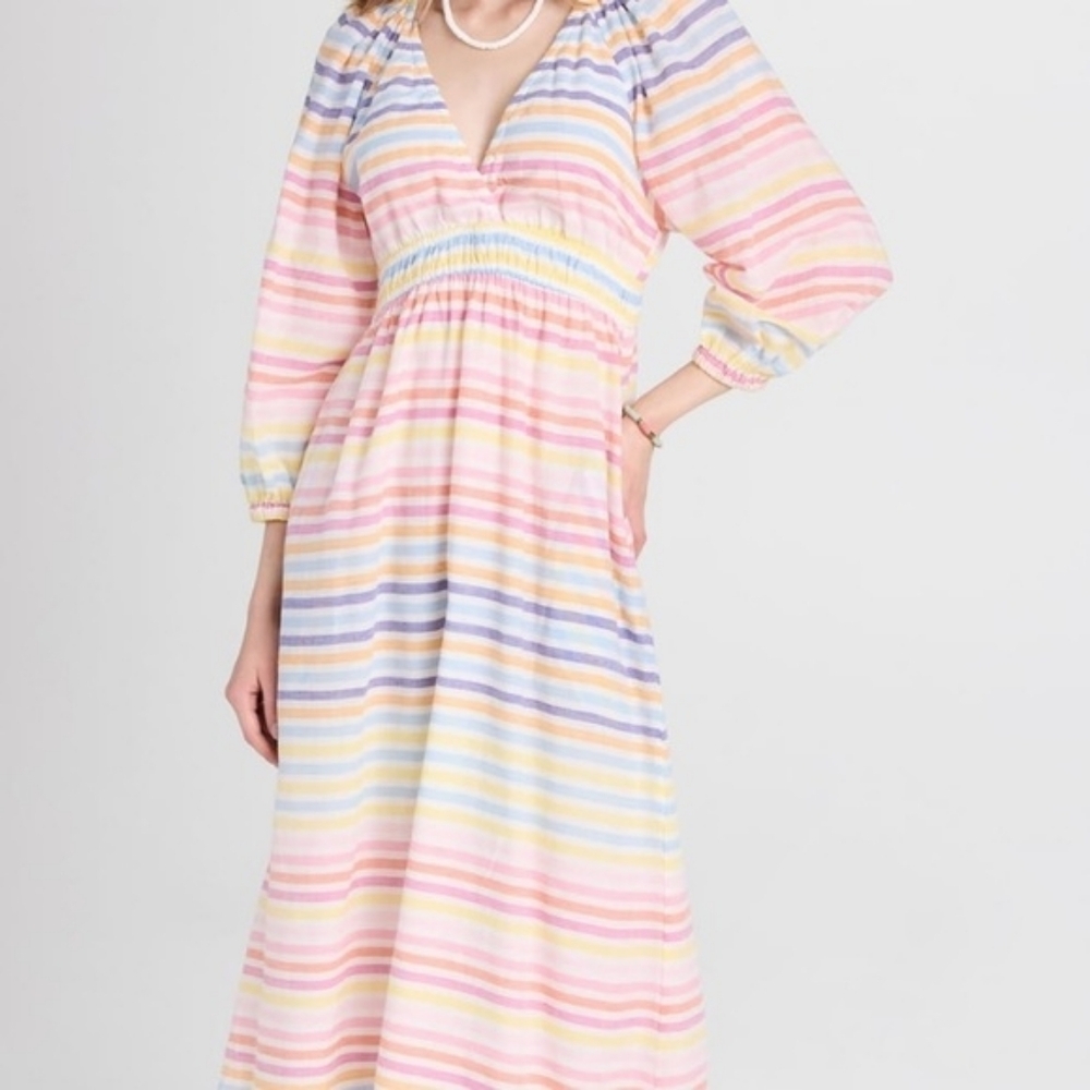 Banjanan Striped Multicolor Maxi Dress 🌈